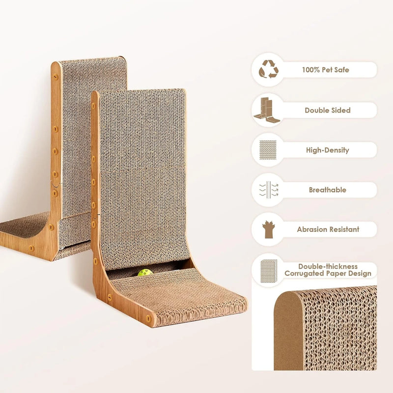 Rascador de Carton para Gatos en Forma de L
