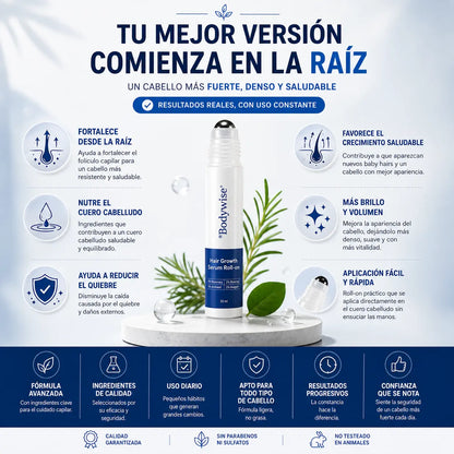 Be Bodywise™ Sérum Capilar Roll-On de Cuidado Diario