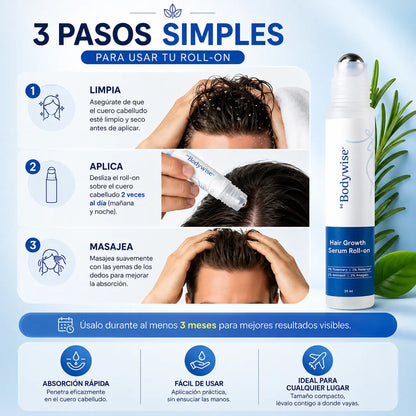 Be Bodywise™ Sérum Capilar Roll-On de Cuidado Diario