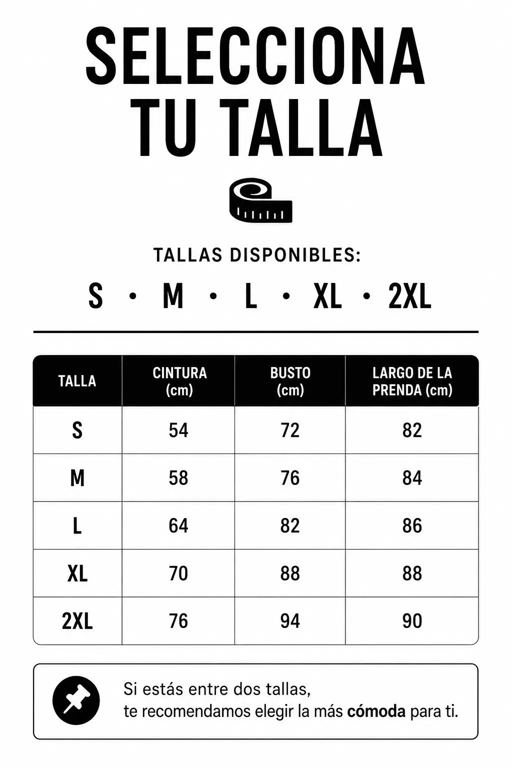 Guía de Tallas
